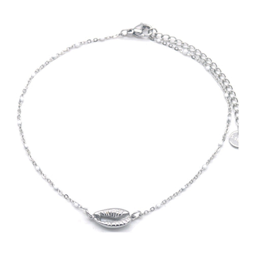 Enkelbandje - Zilveren kauri schelp | MYKK Jewelry