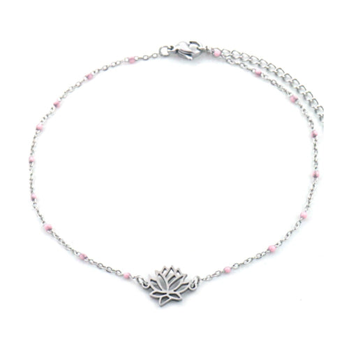 Enkelbandje - Zilveren lotus | MYKK Jewelry