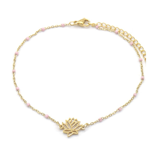 Enkelbandje - Gouden lotus | MYKK Jewelry