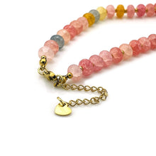 Afbeelding in Gallery-weergave laden, RVS Zeeuwse knop ketting - Glaskralen multicolor | MYKK Jewelry