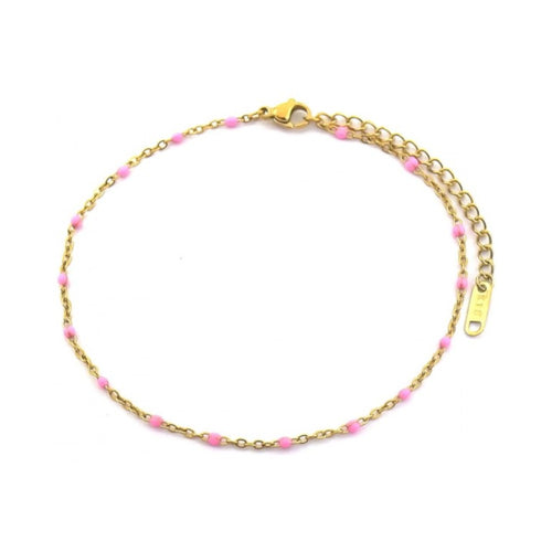 RVS enkelbandje - Goud roze MYKK Jewelry