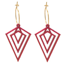 Afbeelding in Gallery-weergave laden, Oorbellen paars/goud model 1 | MYKK Jewelry