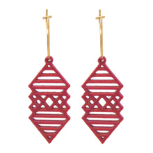 Afbeelding in Gallery-weergave laden, Oorbellen paars/goud model 3 | MYKK Jewelry