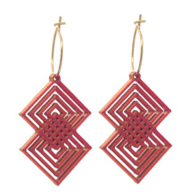 Afbeelding in Gallery-weergave laden, Oorbellen paars/goud model 12 | MYKK Jewelry