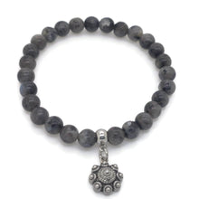 Afbeelding in Gallery-weergave laden, RVS Zeeuwse knop armband - Natuursteen labradoriet|MYKKJewelry