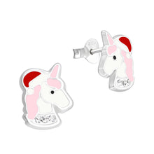 Afbeelding in Gallery-weergave laden, MYKK Jewelry | Kinder sieraden Zilveren kinderoorbellen - Kerst Unicorn