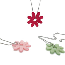 Afbeelding in Gallery-weergave laden, Lange ketting - Bloem fuchsia MYKK Jewelry