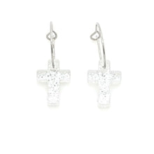 Afbeelding in Gallery-weergave laden, MYKK Jewelry | Oorbellen RVS - Kruis zilver