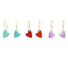Afbeelding in Gallery-weergave laden, Oorbellen RVS - Hart parelmoer goud MYKK Jewelry