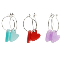 Afbeelding in Gallery-weergave laden, MYKK Jewlery Oorbellen RVS - Hart parelmoer zilver