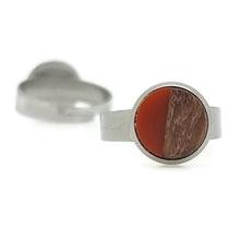 Afbeelding in Gallery-weergave laden, RVS - Hout en resin donker oranje MYKK Jewelry