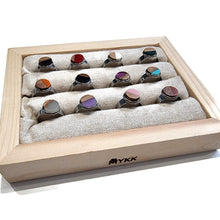 Afbeelding in Gallery-weergave laden, Ring RVS - Hout en resin donkergroen MYKK Jewelry