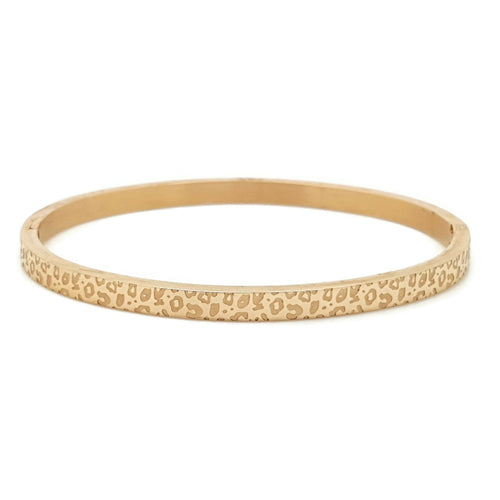 MYKK Jewelry | RVS armband - Bangle panter rose goud