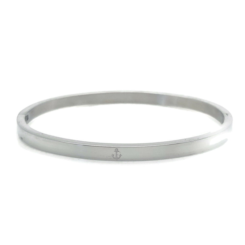 RVS armband - Bangle anker zilver MYKK Jewelry