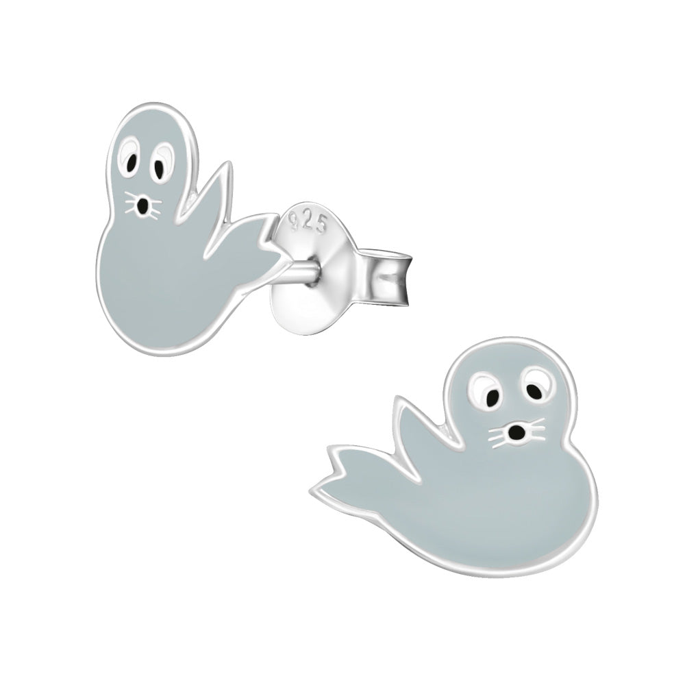 Zilveren kinderoorbellen -  Zeehond | MYKK Jewelry
