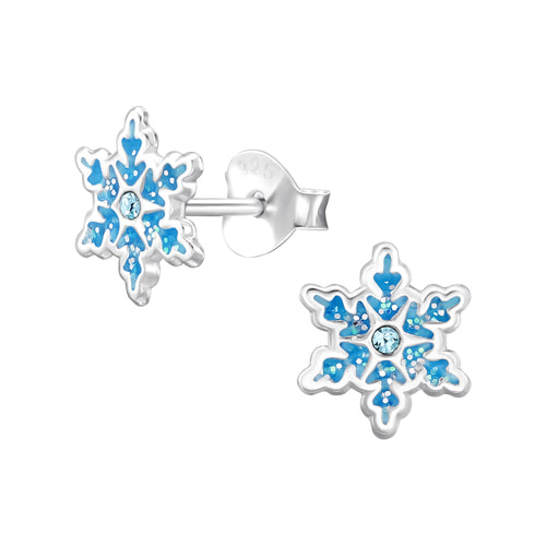 Zilveren kinderoorbellen - Sneeuwvlok | MYKK Jewelry