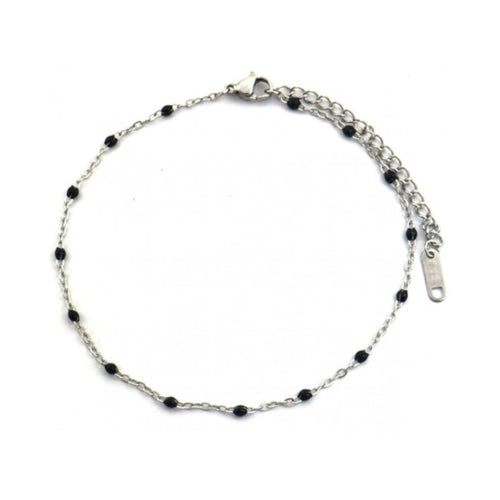 RVS enkelbandje - Zilver zwart MYKK Jewelry