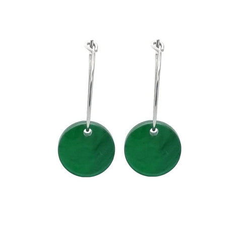 Oorbellen RVS - Emerald groen zilver MYKK Jewelry