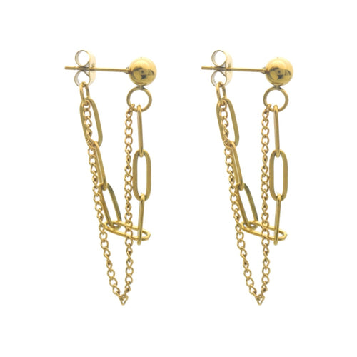 Oorbellen RVS - Ketting goud | MYKK Jewelry