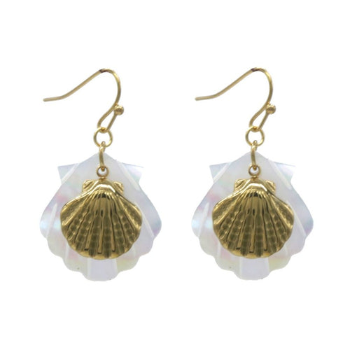 Oorbellen RVS -Schelpen goud | MYKK Jewelry