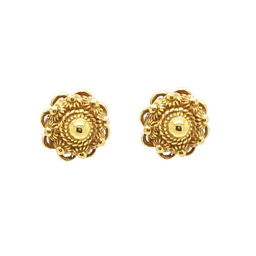 Zeeuwse knop oorbellen - Goldplated zilveren oorstekers MYKK Jewelry