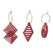 Afbeelding in Gallery-weergave laden, Oorbellen paars/goud model 1 | MYKK Jewelry

