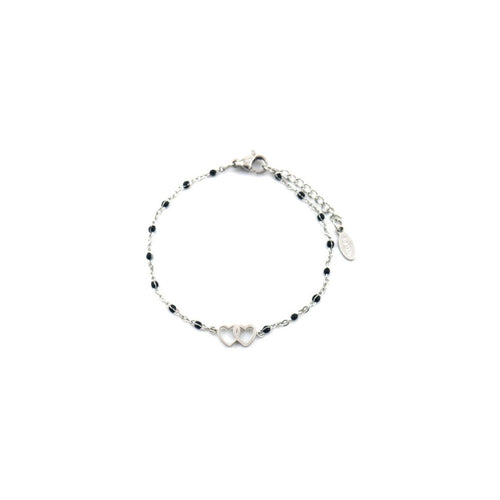 MYKK Jewelry | RVS armband - Hartjes zilver