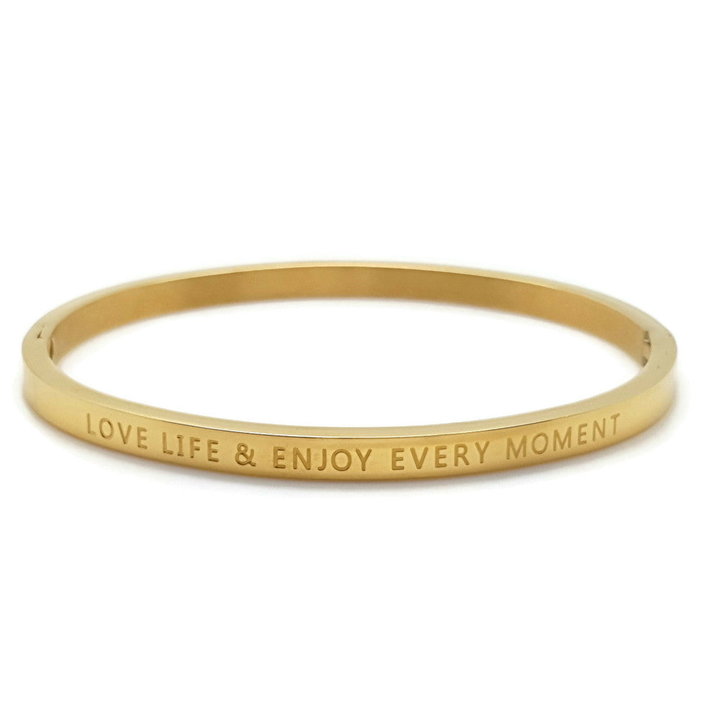 MYKK Jewelry | RVS armband - Bangle moment goud