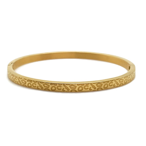 MYKK Jewelry | RVS armband - Bangle panter goud