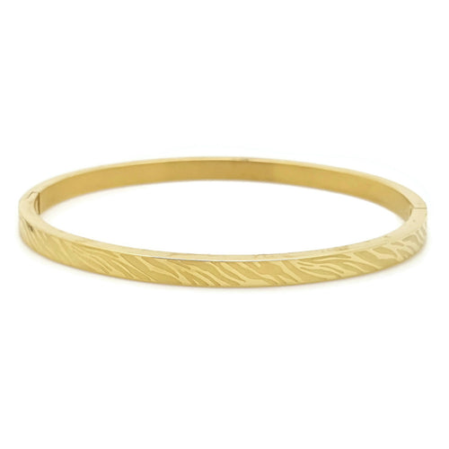 MYKK Jewelry | RVS armband - Bangle zebra goud