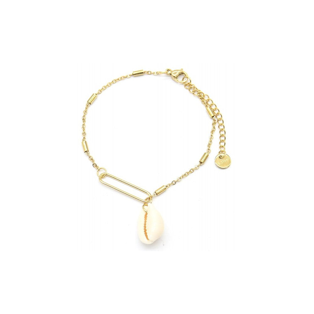 MYKK Jewelry | RVS armband - Schelp goud