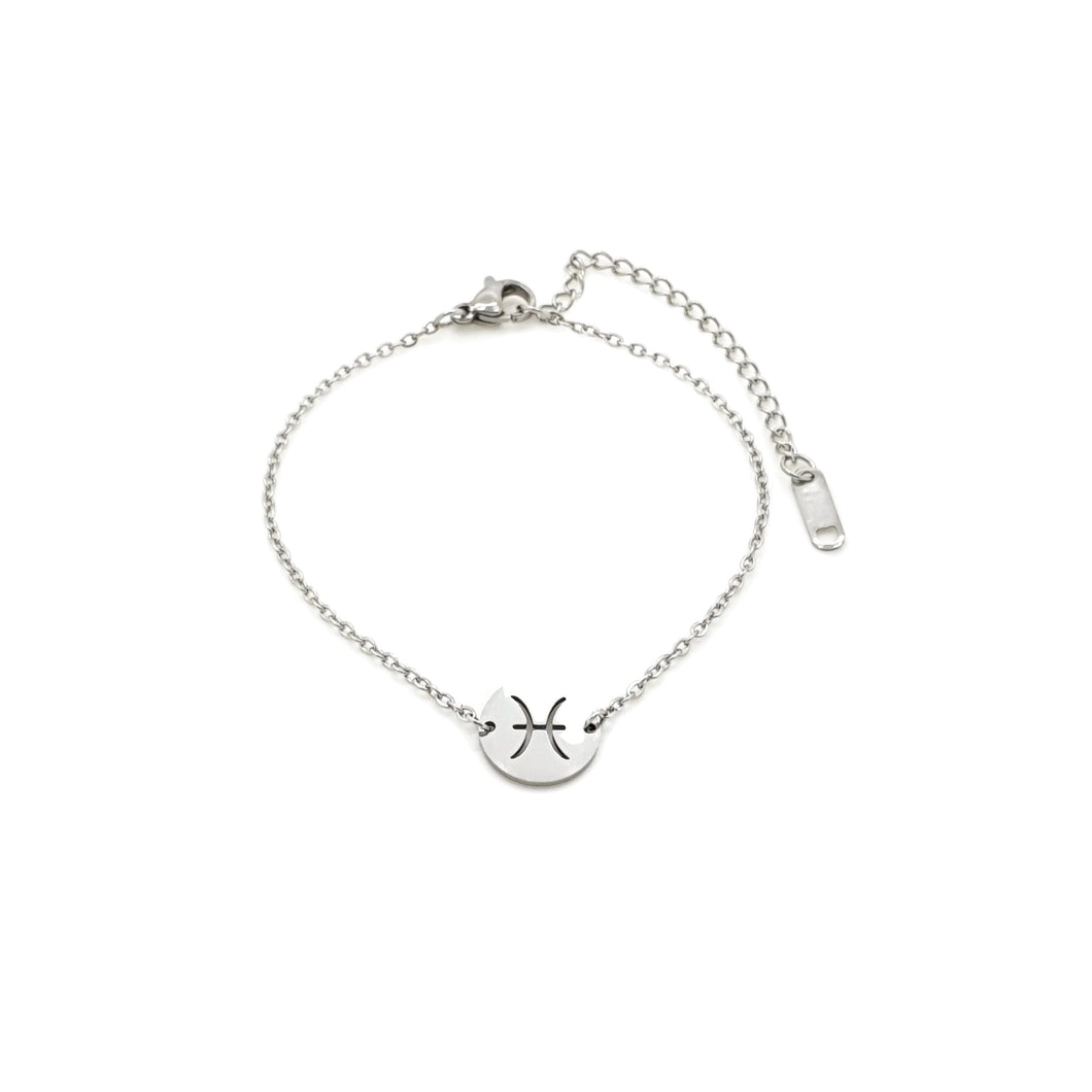 MYKK Jewelry | RVS Armband - Sterrenbeeld vissen zilver