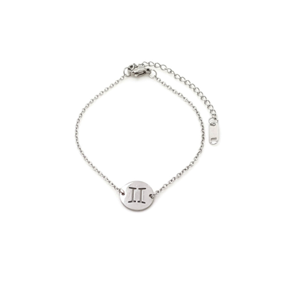 MYKK Jewelry | RVS Armband - Sterrenbeeld tweeling zilver