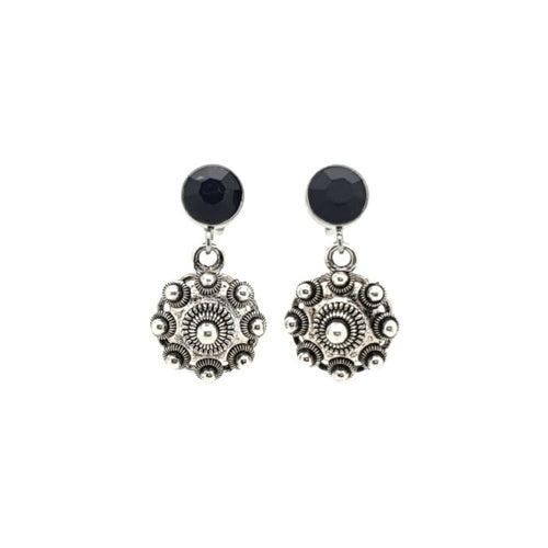 MYKK Jewelry | Sieraden Zeeuwse knop oorbellen - Zwart