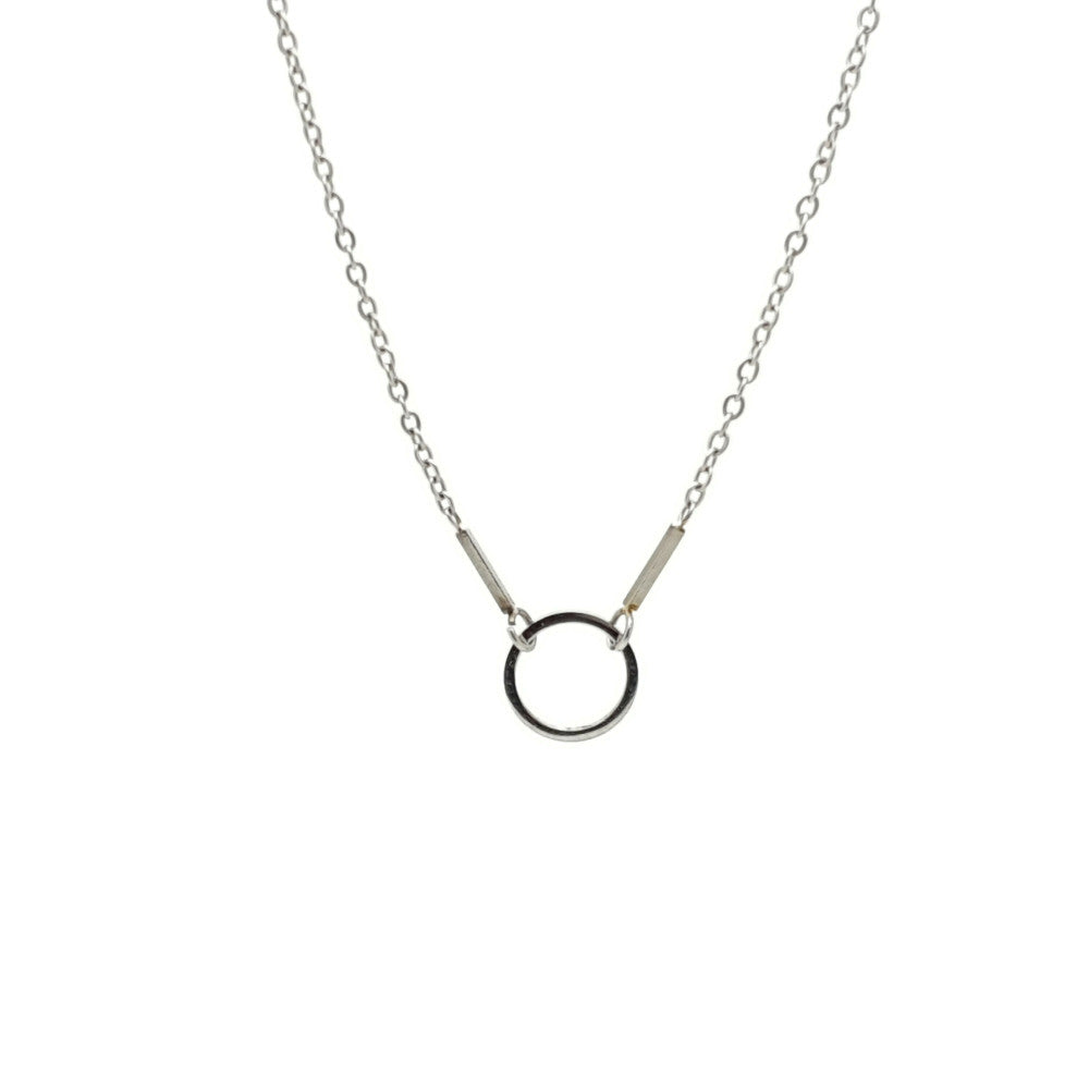 MYKK Jewelry | RVS Ketting - Cirkel zilver