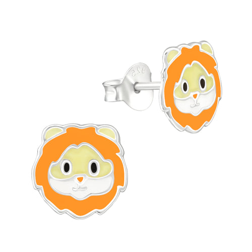 MYKK Jewelry | Kinder sieraden Zilveren kinderoorbellen - Leeuw