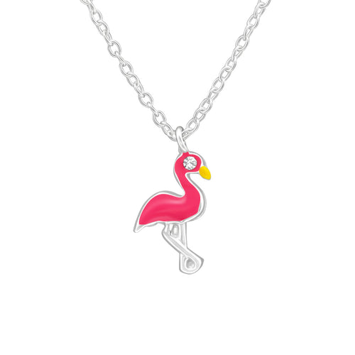 MYKK Jewelry | Kinder sieraden Zilveren kinderketting - Flamingo klein