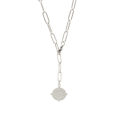 MYKK Jewelry | RVS Ketting - Coin zilver