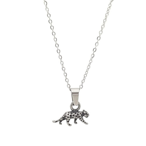 MYKK Jewelry | RVS Ketting - Luipaard zilver