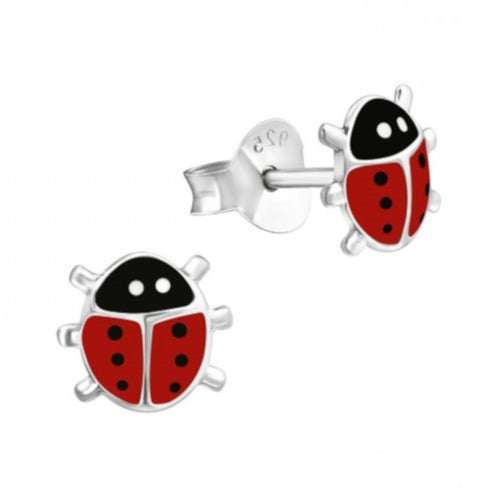 MYKK Jewelry | Kinder sieraden Zilveren kinderoorbellen - Lieveheersbeestjes