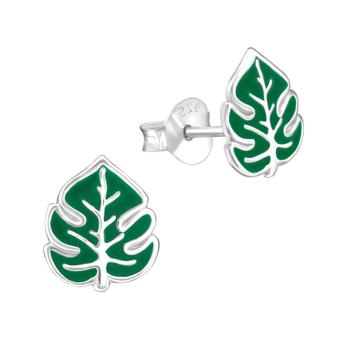 MYKK Jewelry | Kinder sieraden Zilveren kinderoorbellen - Blad