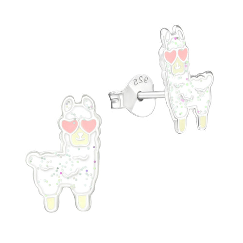 MYKK Jewelry | Kinder sieraden Zilveren kinderoorbellen - Alpaca hartjes