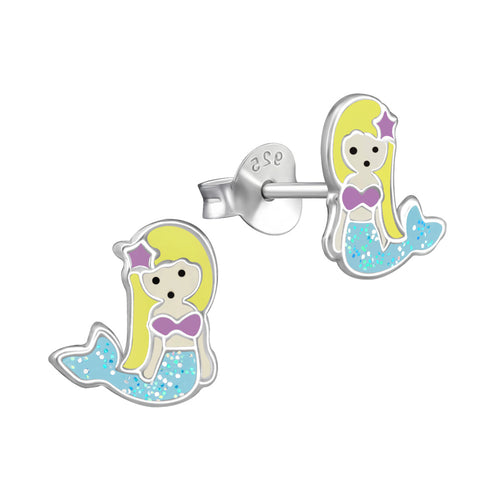 MYKK Jewelry | Kinder sieraden Zilveren kinderoorbellen - Zeemeermin