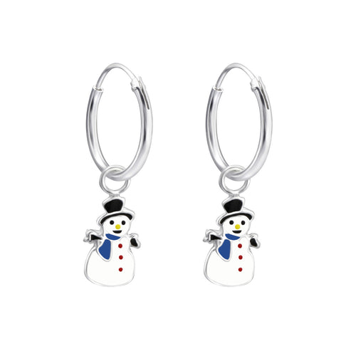 MYKK Jewelry | Kinder sieraden Zilveren kinderoorbellen - Sneeuwpop creolen