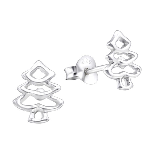 MYKK Jewelry | Kinder sieraden Zilveren kinderoorbellen - Kerstboom open
