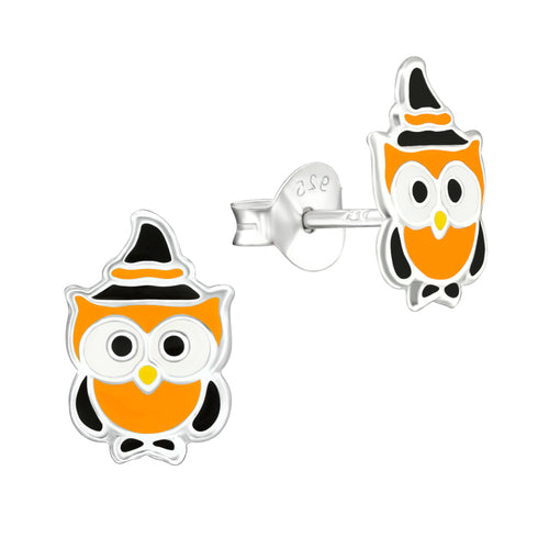 MYKK Jewelry | Kinder sieraden Zilveren kinderoorbellen - Uil halloween