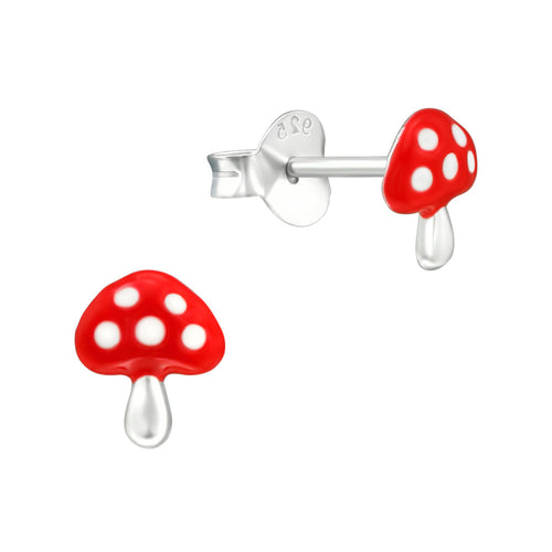 MYKK Jewelry | Kinder sieraden Zilveren kinderoorbellen - Paddenstoeltjes