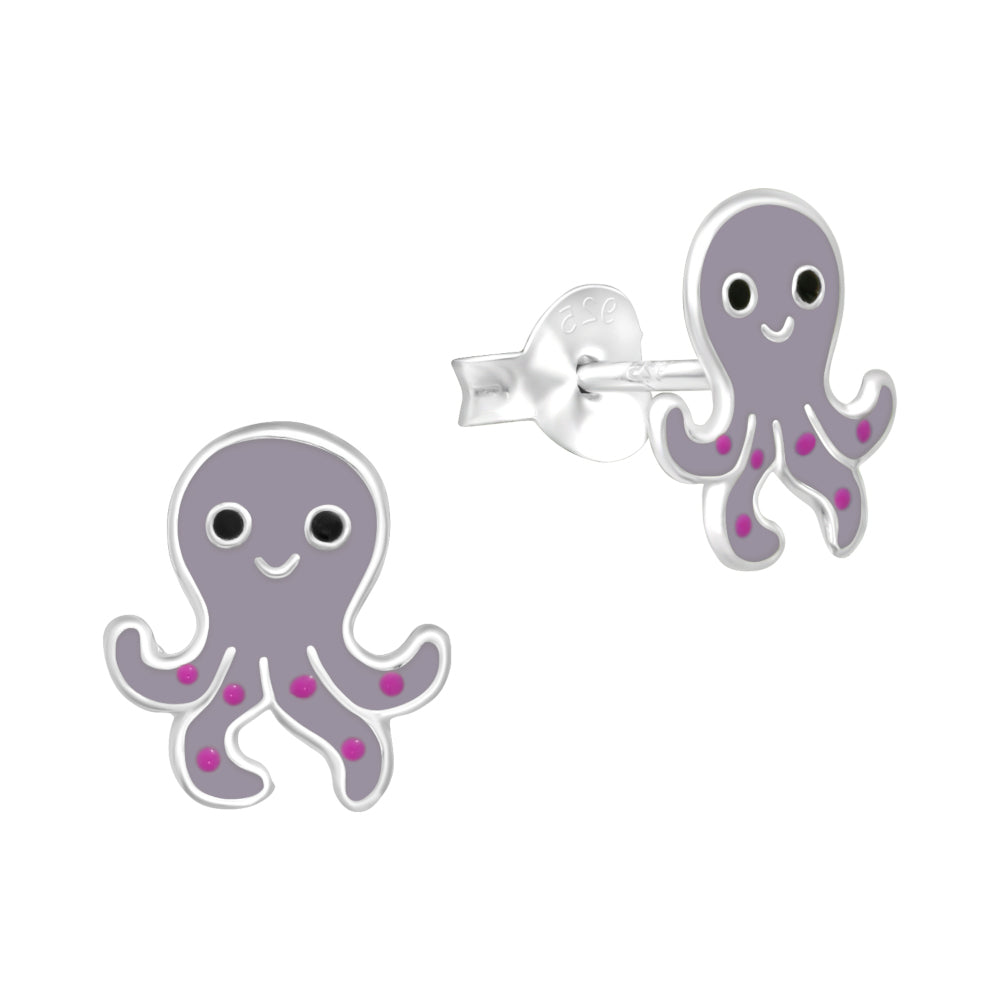 MYKK Jewelry | Kinder sieraden Zilveren kinderoorbellen - Octopus