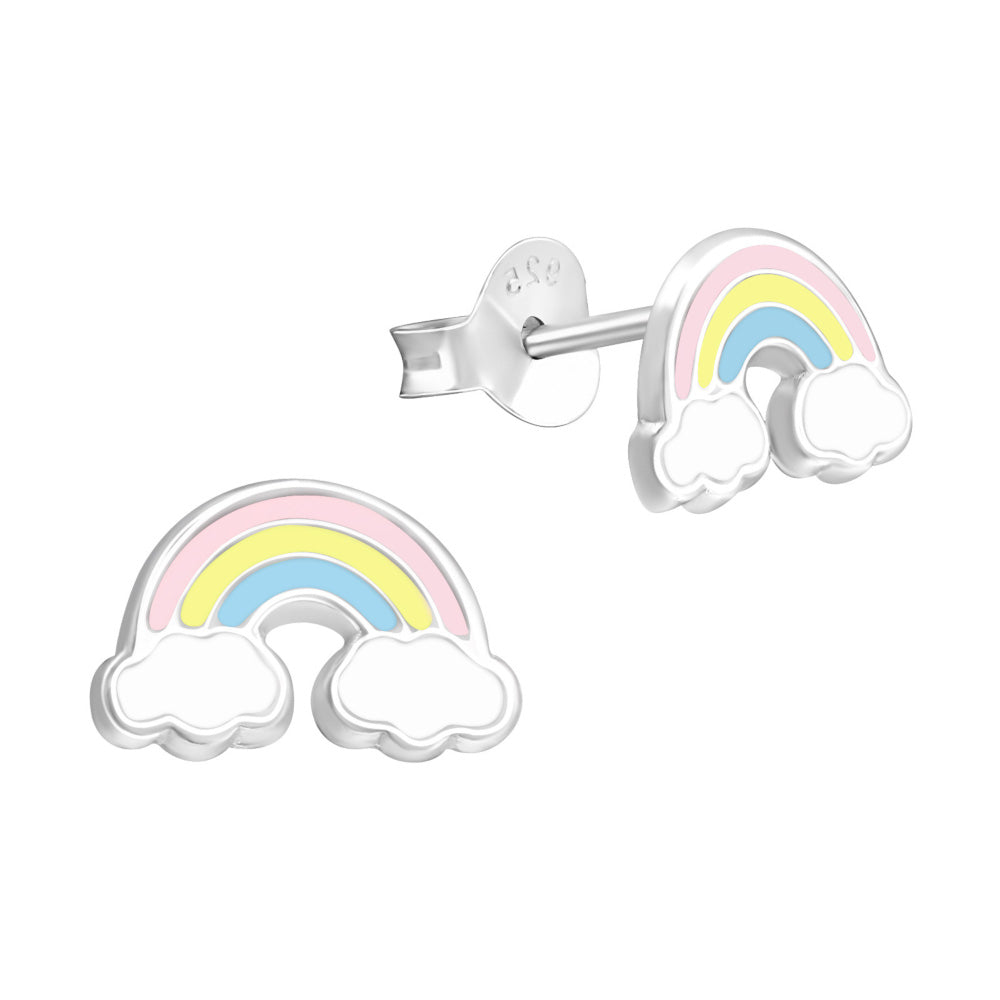 MYKK Jewelry | Kinder sieraden Zilveren kinderoorbellen - Regenbogen