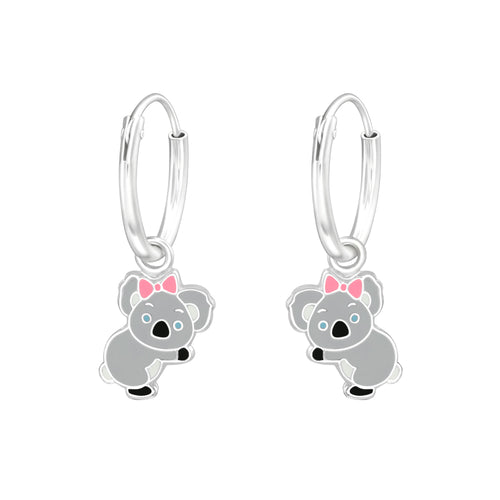Zilveren kinderoorbellen - Koala creolen | MYKK Jewelry